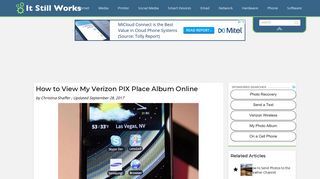 How to View My Verizon PIX Place Album Online | It Still Works