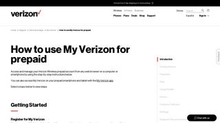 How to use My Verizon for prepaid | Verizon Wireless