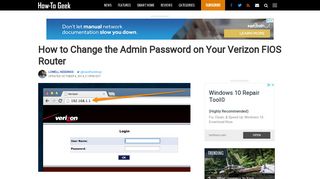How to Change the Admin Password on Your Verizon FIOS Router