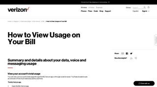 How to View Usage on Your Bill | Verizon Wireless
