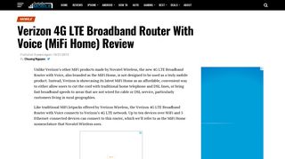 Verizon 4G LTE Broadband Router With Voice (MiFi Home) Review