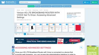 Accessing Advanced Settings - Verizon 4G LTE BROADBAND ...