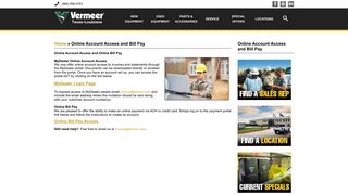 Online Account Access | Vermeer Texas-Louisiana