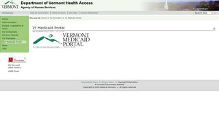 Vt Medicaid Portal — Department of Vermont Health Access