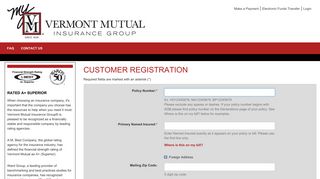 Registration - myVM - Vermont Mutual