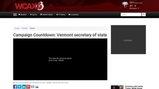 Campaign Countdown: Vermont secretary of state - WCAX.com