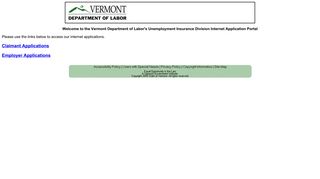 Vermont Department of Labor Application Portal