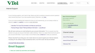 Vermont Telephone Company - Internet Support