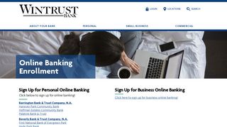 Enrollment Page - Wintrust Bank