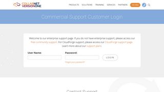 Commercial Support Customer Login | CollabNet VersionOne