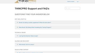 Support - THINCPRO Support and FAQ's