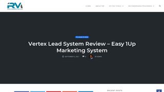 Vertex Lead System Review - Easy 1 Up Marketing System