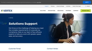 Solutions Support | Vertex, Inc.