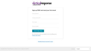 Sign up for VerticalResponse for free