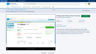 VerticalResponse for Email Marketing - Salesforce AppExchange