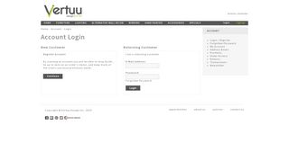 Account Login | Vertuu Design