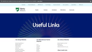 Useful Links | Vertu Motors PLC