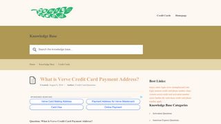 What is Verve Credit Card Payment Address? - Belle Foods