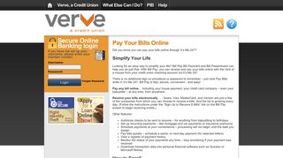 Pay Your Bills Online | Verve, a Credit Union