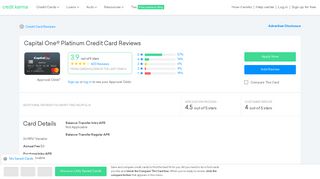 Capital One® Platinum Credit Card Reviews | Credit Karma