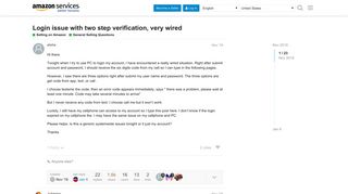 Login issue with two step verification, very wired - General ...