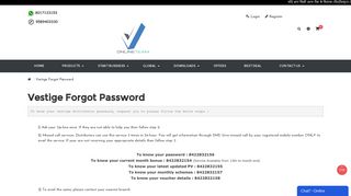 Vestige Forgot Password - VESTProduct