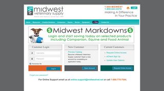 Midwest Veterinary Supply: Login