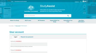 User account - Study Assist