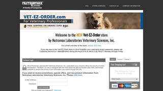 Login – Nutramax Laboratories Veterinary Sciences, Inc. Online Store
