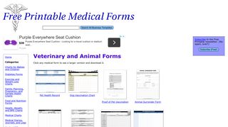 Veterinary and Animal Forms - Medical Forms