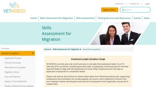 General Occupations Migration Skills Assessment - VETASSESS