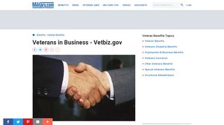 Veterans in Business - Vetbiz.gov | Military.com