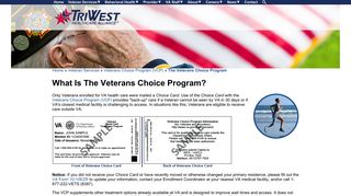 What is the Veterans Choice Program? - TriWest Healthcare Alliance