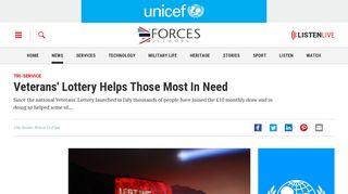 Veterans' Lottery Helps Those Most In Need - Forces Network