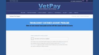 Customer Portal Support | Vet Pay