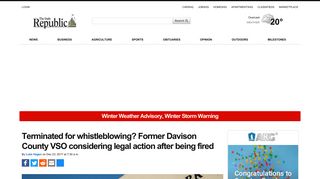 Terminated for whistleblowing? Former Davison County VSO ...