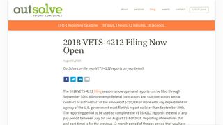 2018 VETS-4212 Filing Now Open · OutSolve