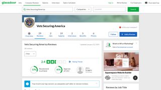 Vets Securing America Reviews | Glassdoor