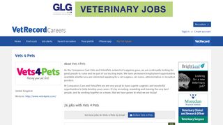 Jobs with Vets 4 Pets - Vet Record Careers