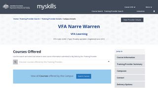 VFA Learning - VFA Narre Warren - 22360 - MySkills