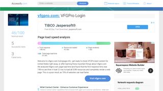Access vfgpro.com. VFGPro Login
