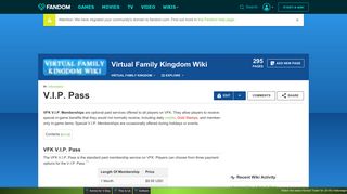 V.I.P. Pass | The Virtual Family Kingdom Wiki | FANDOM powered by ...