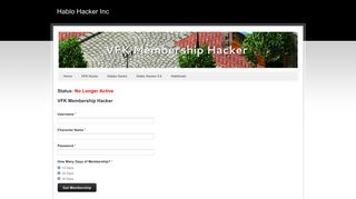 VFK Membership Hacker - Hablo Hacker Inc