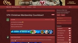 VFK Christmas Membership Countdown! - Miss Clue - Message Boards