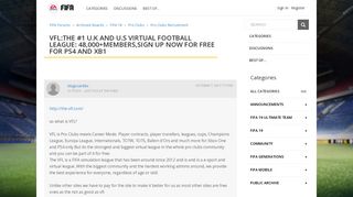 VFL:The #1 U.K and U.S Virtual Football league: 48,000+members ...