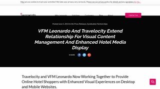 VFM Leonardo And Travelocity Extend Relationship For Visual ...