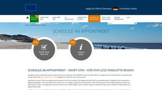 Germany Visa Information in India (Mumbai) - Schedule An Appointment