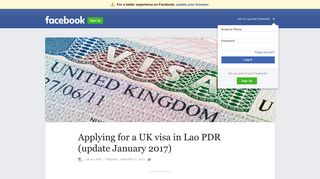 Applying for a UK visa in Lao PDR (update January 2017) - Facebook