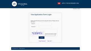 Registered Login - SCHENGEN-SWITZERLAND VISA ... - VFS Global