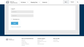 Login - Volvo Car Financial Services